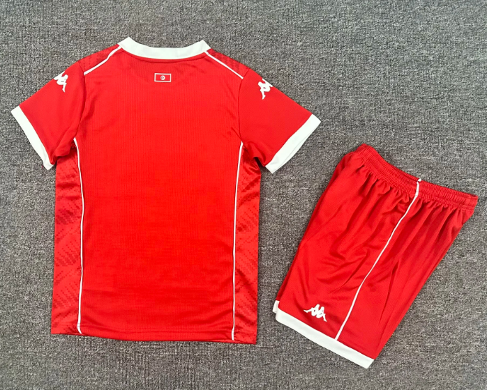 2025 Tunisia National Team Home Football Jersey 1:1 Thai Quality Kids Size