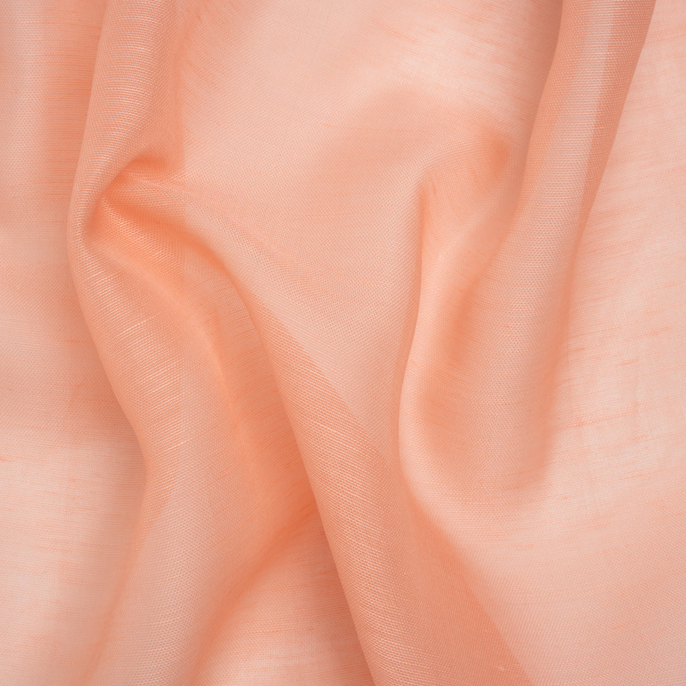 Linen and Silk Scrim - Orange Sherbet - Famous Australian Designer Deadstock - Joann Fabrics