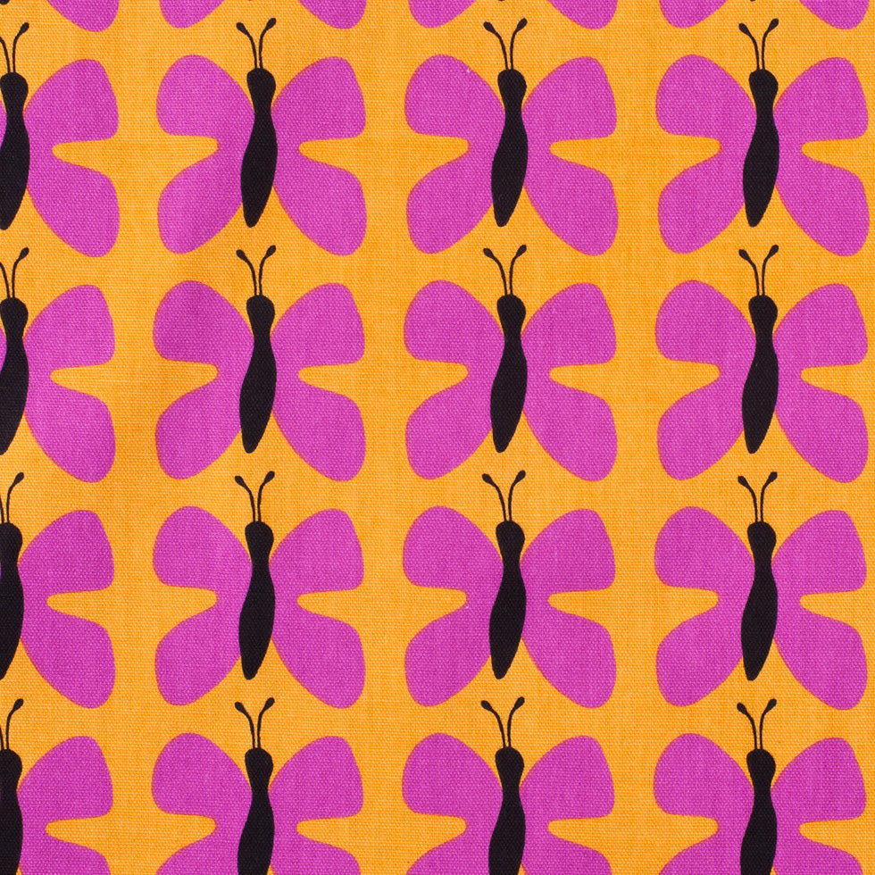Swedish Pink and Orange Small Butterflies Cotton - Joann Fabrics