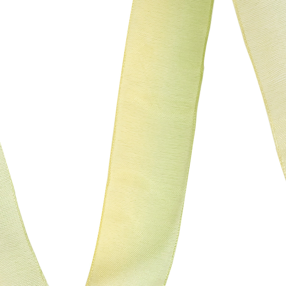 Sheer Yellow and Green Ombre Ribbon - 0.875