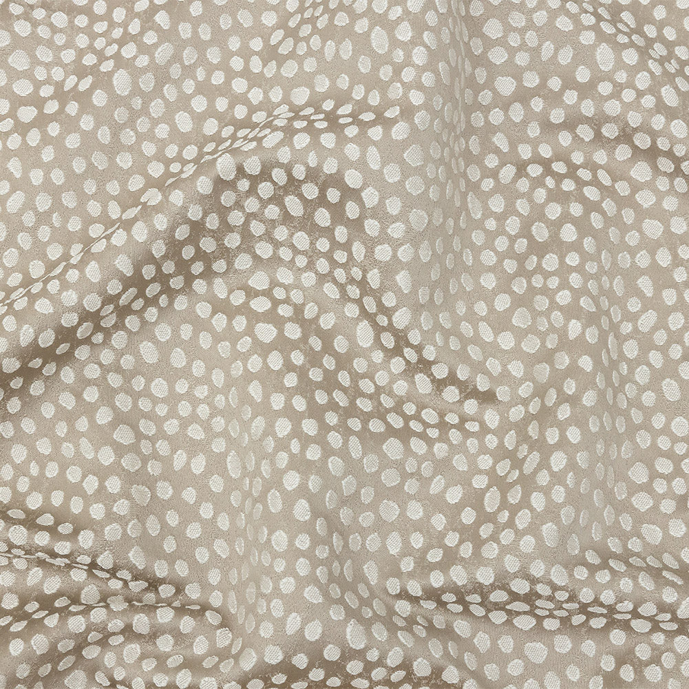 Polyester Jacquard - Taupe Spots - British Imported - Joann Fabrics