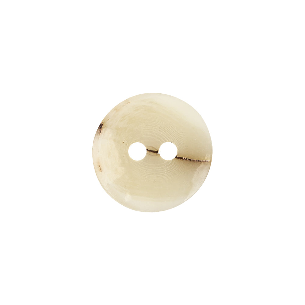 Ivory Waterfall-Edge Plastic 2-Hole Button with Organic Brown Stripe - 24L/15mm - Joann Fabrics