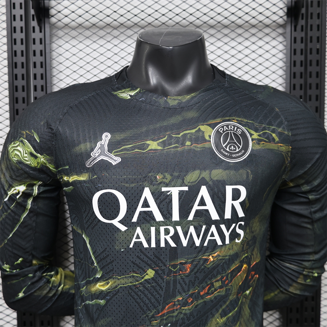 Paris Saint-Germain PSG 25-26 Night Version Fifth Long Sleeves Jersey - Player Version - UnitedFutballJersey
