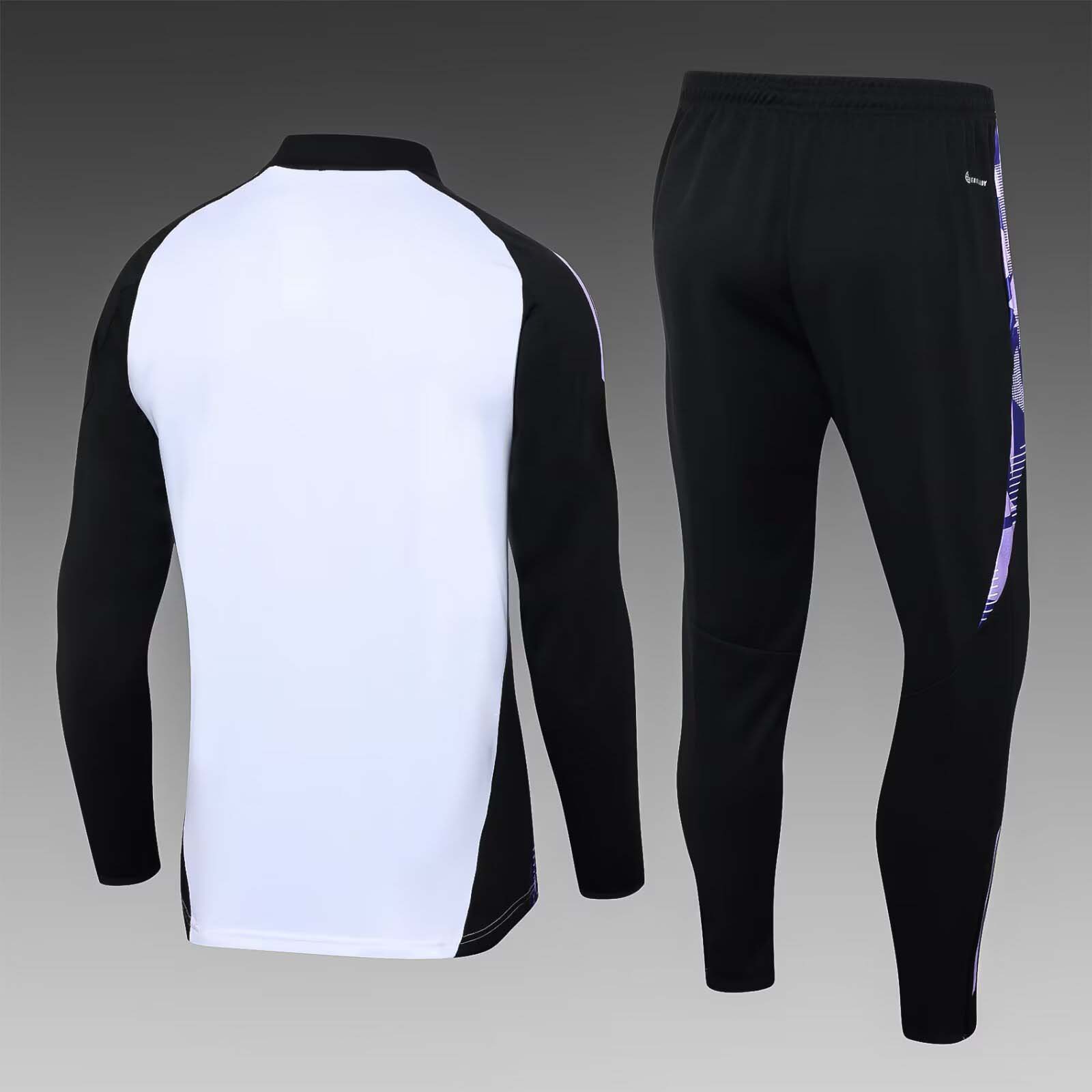 2024-2025 Germany Half-Pull Training Suit White Jersey Set