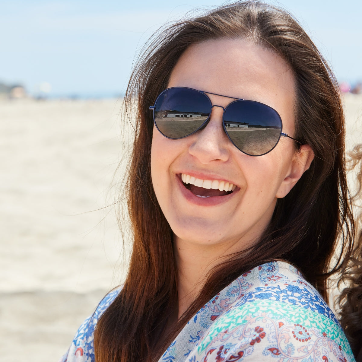 Tangle Free Aviator – Navy Polarized
