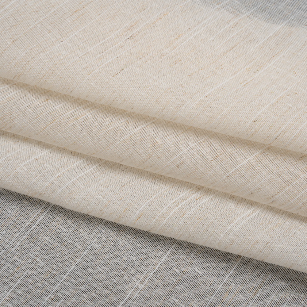 Slubbed Cotton and Linen Double Wide Drapery Sheers Fabric - Ecru Heathered - British Imported - Joann Fabrics