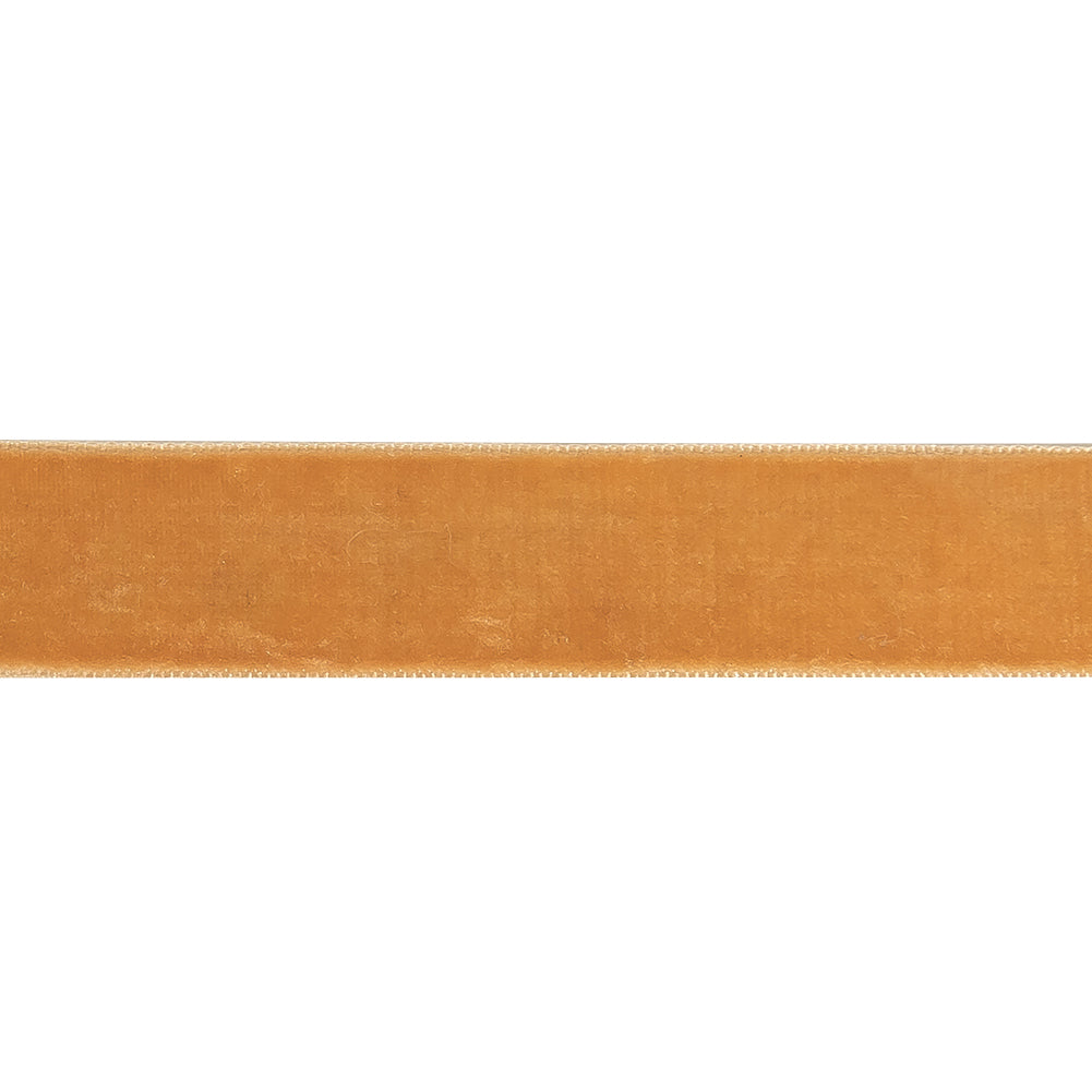 Toffee Single Face Velvet Ribbon - 0.75