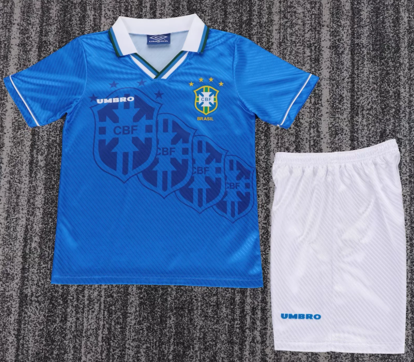 1996 Retro Brazil Away Football Jersey 1:1 Thai Quality Kids Size