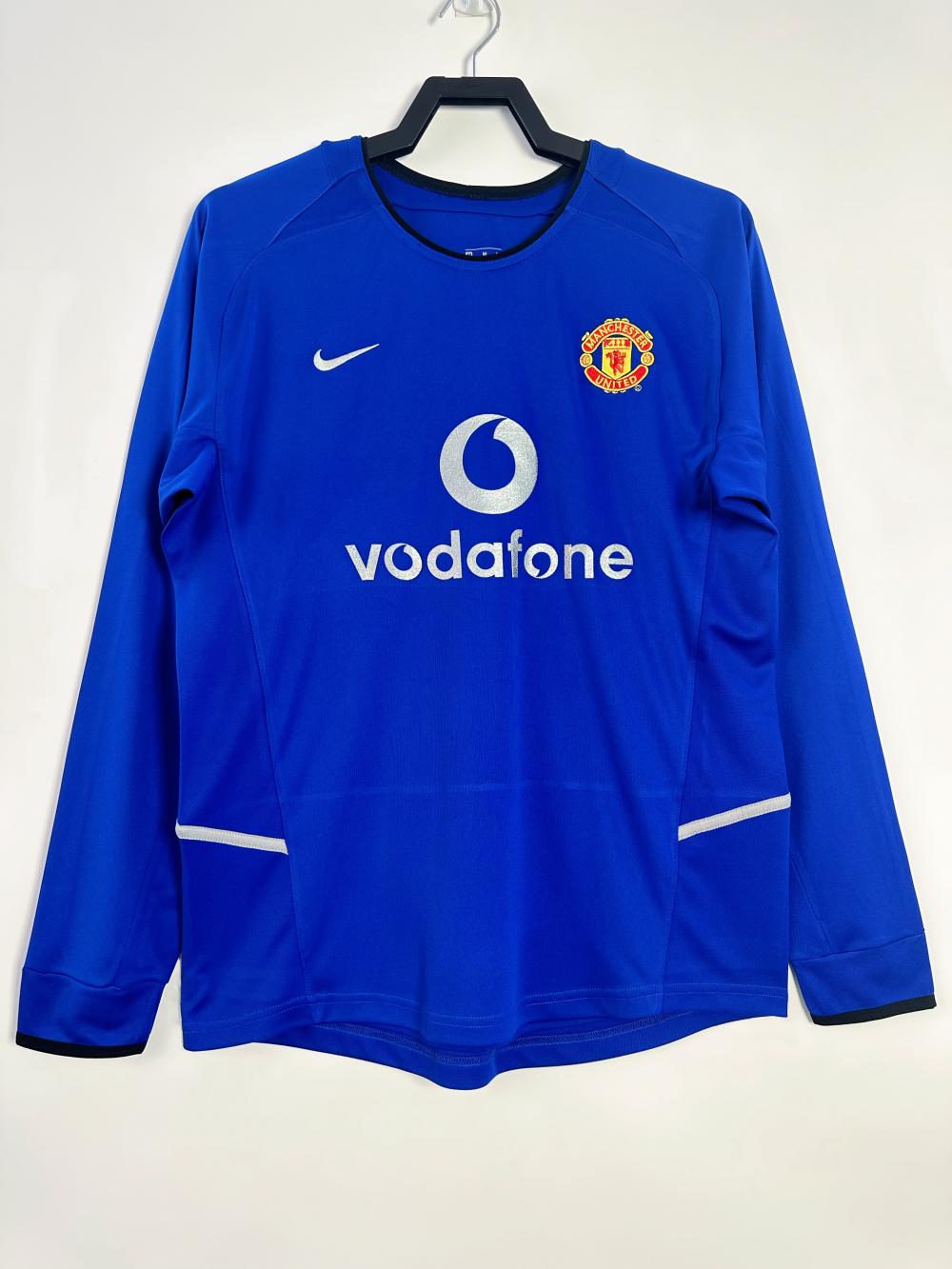 2002-2003 Retro Long Sleeve Manchester United Third Away Football Shirt 1:1 Thai Quality