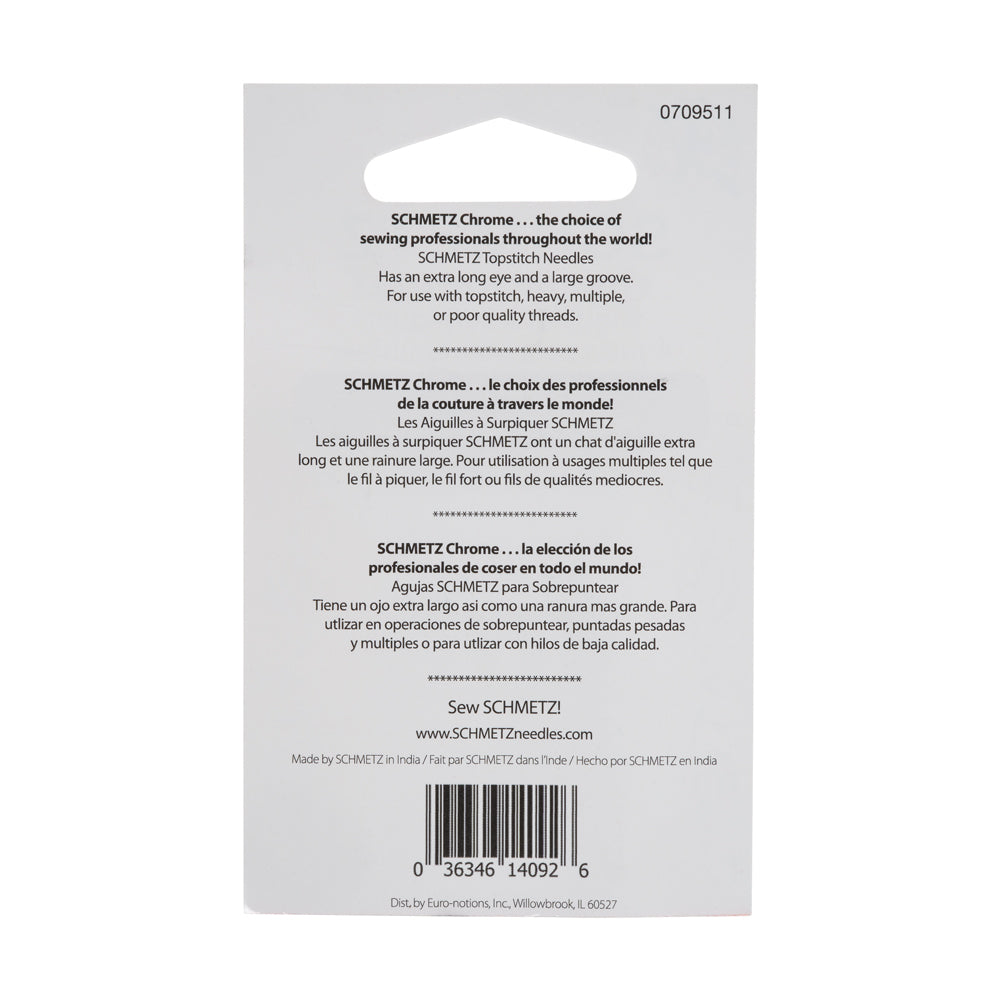 Schmetz Chrome Topstitch Machine Needles - 80/12 - 5 ct - Joann Fabrics