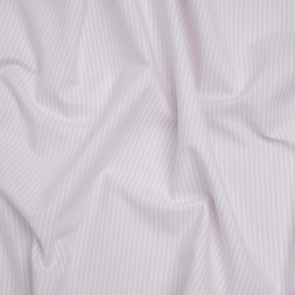 Cotton Oxford Shirting - Pale Pink and White Candy Stripes - Deadstock - Joann Fabrics