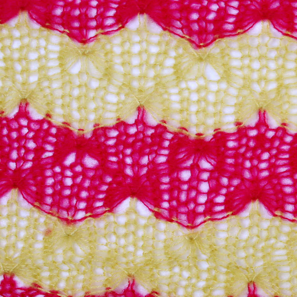 Chartreuse and Raspberry Blended Wool Crochet Knit - Joann Fabrics