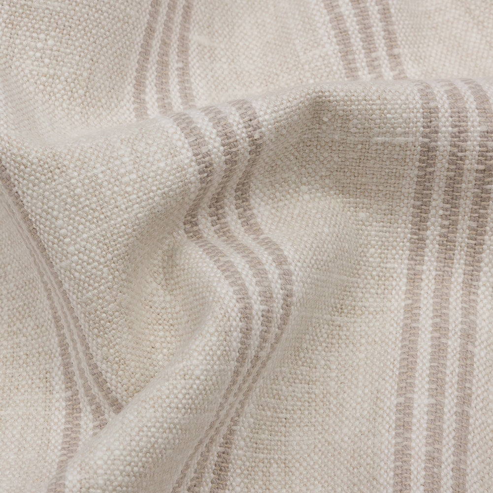 Slubbed Cotton and Polyester Woven - Linen Striped - British Imported - Joann Fabrics
