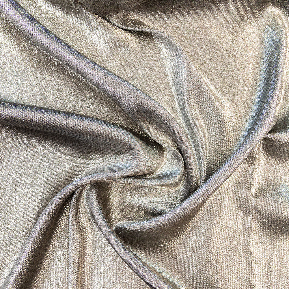 Polyester Lame - Metallic Silver on Black - Ellery Collection - Joann Fabrics