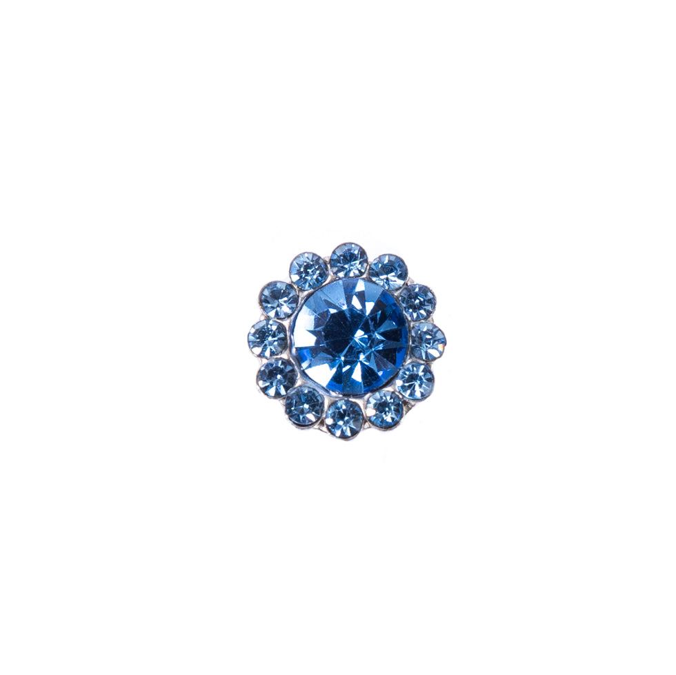 Italian Blue Rhinestone Shank Back Button - 14L/9mm - Joann Fabrics