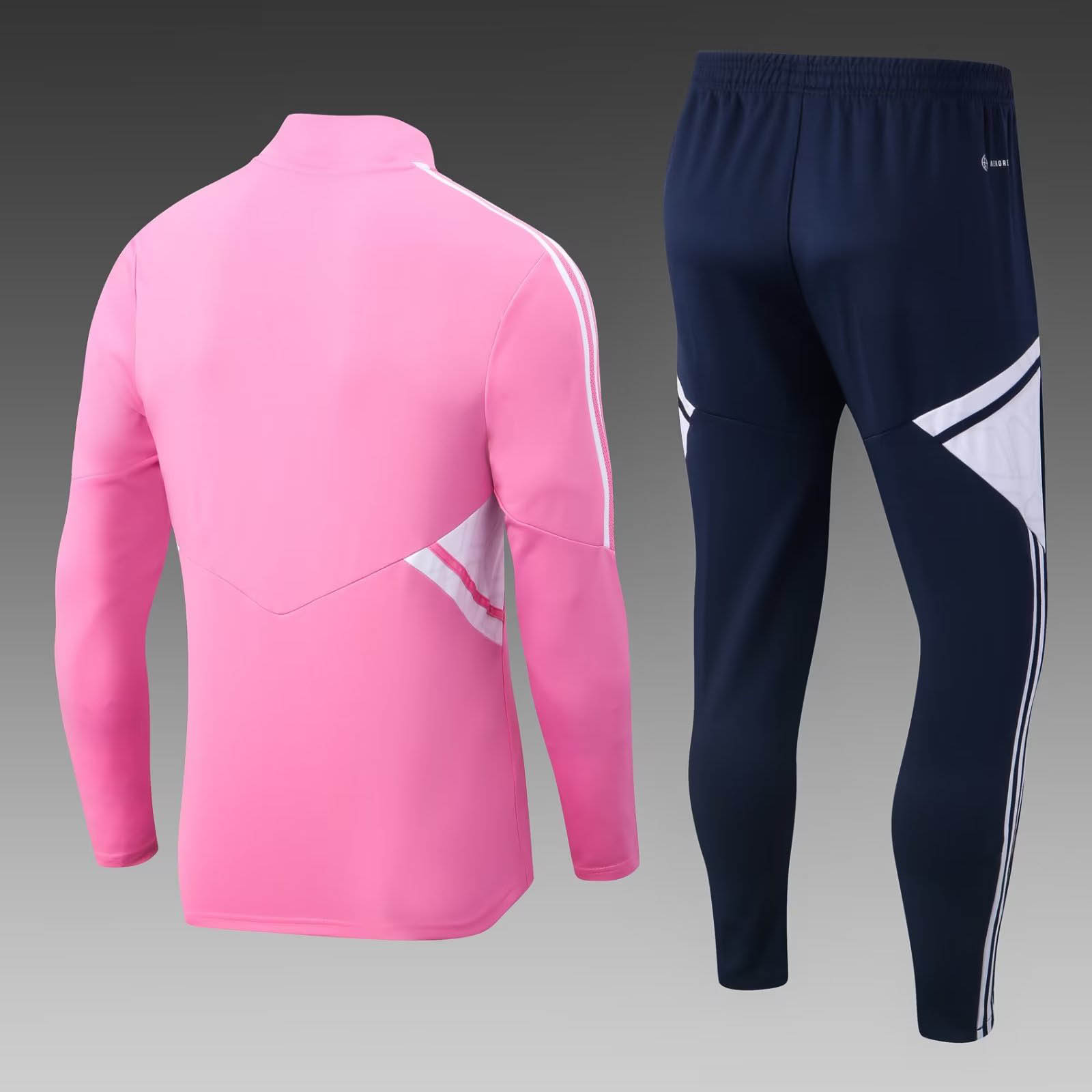 2022/2023 Lyonnais Half-Pull Training Suit Pink Football Shirt Set