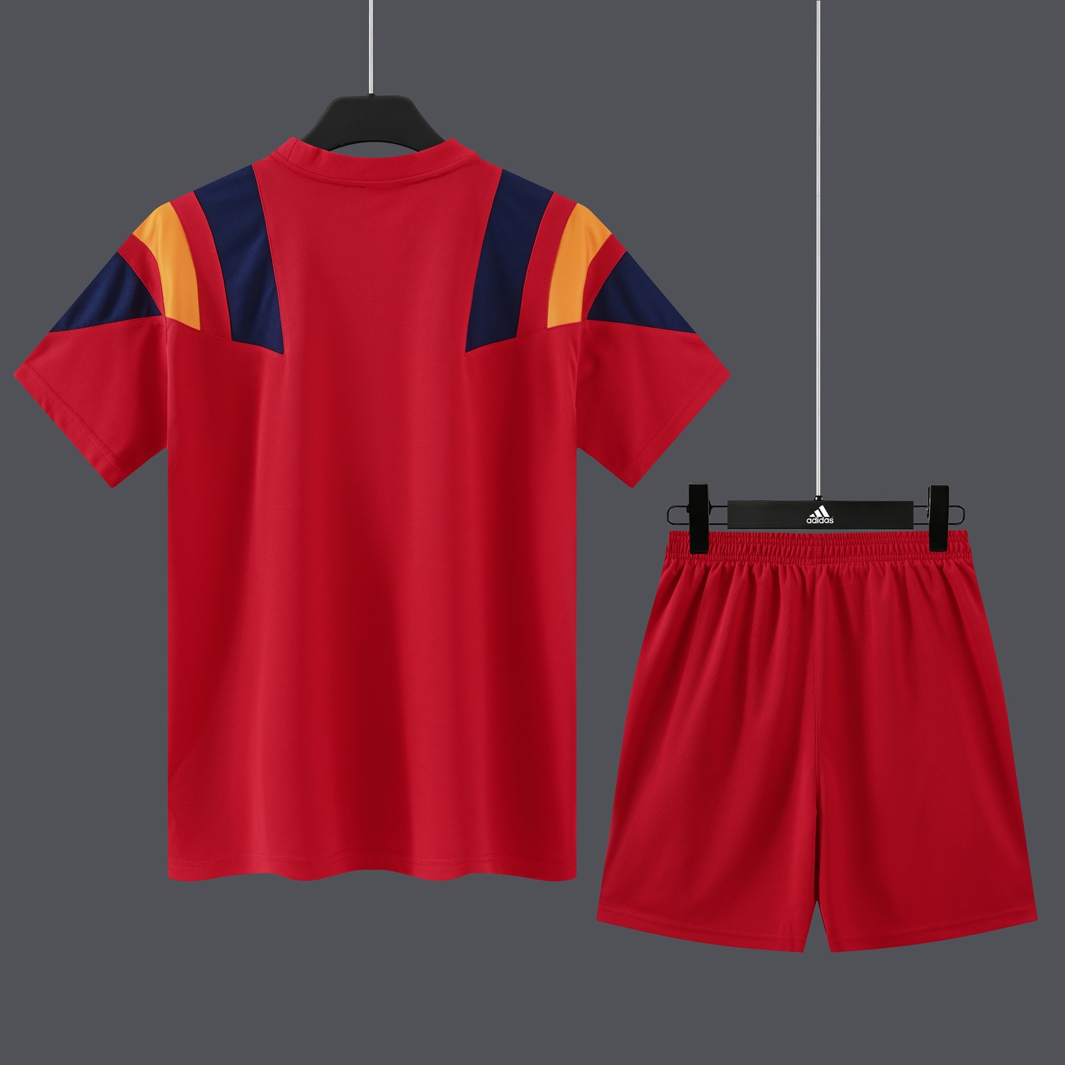 Spain 2026 Originals Trefoil Short-Sleeve Training Set - Red Top & Red Shorts - UnitedFutballJersey