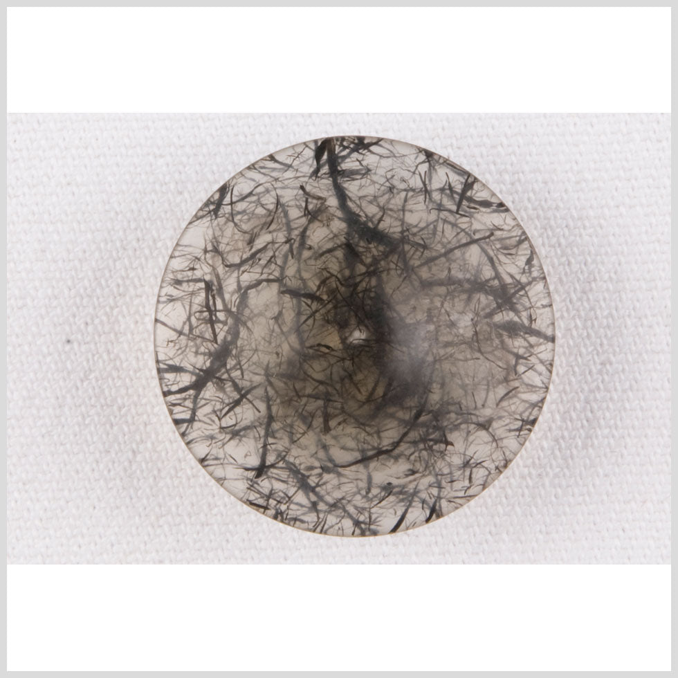 Plastic Shank Back Button - 24L/15mm - Translucent Gray with Charcoal Thread Inclusions - Joann Fabrics