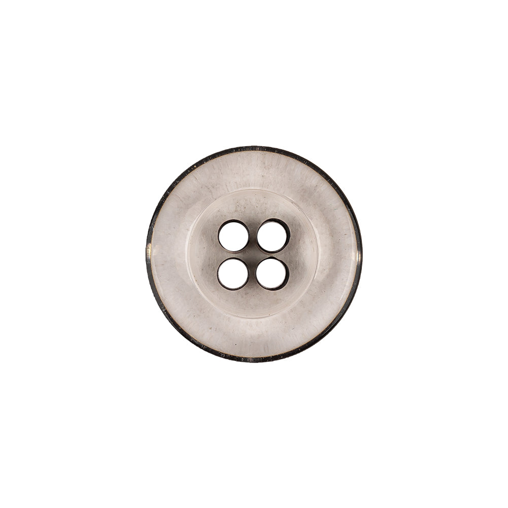 Italian Transparent and Black 4-Hole Tire Rimmed Jacket Button - 28L/18mm - Joann Fabrics