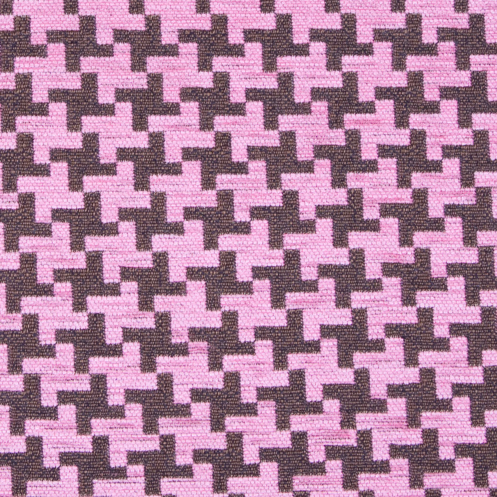 Raspberry Ice/Black-Brown Houndstooth Chenille - Joann Fabrics