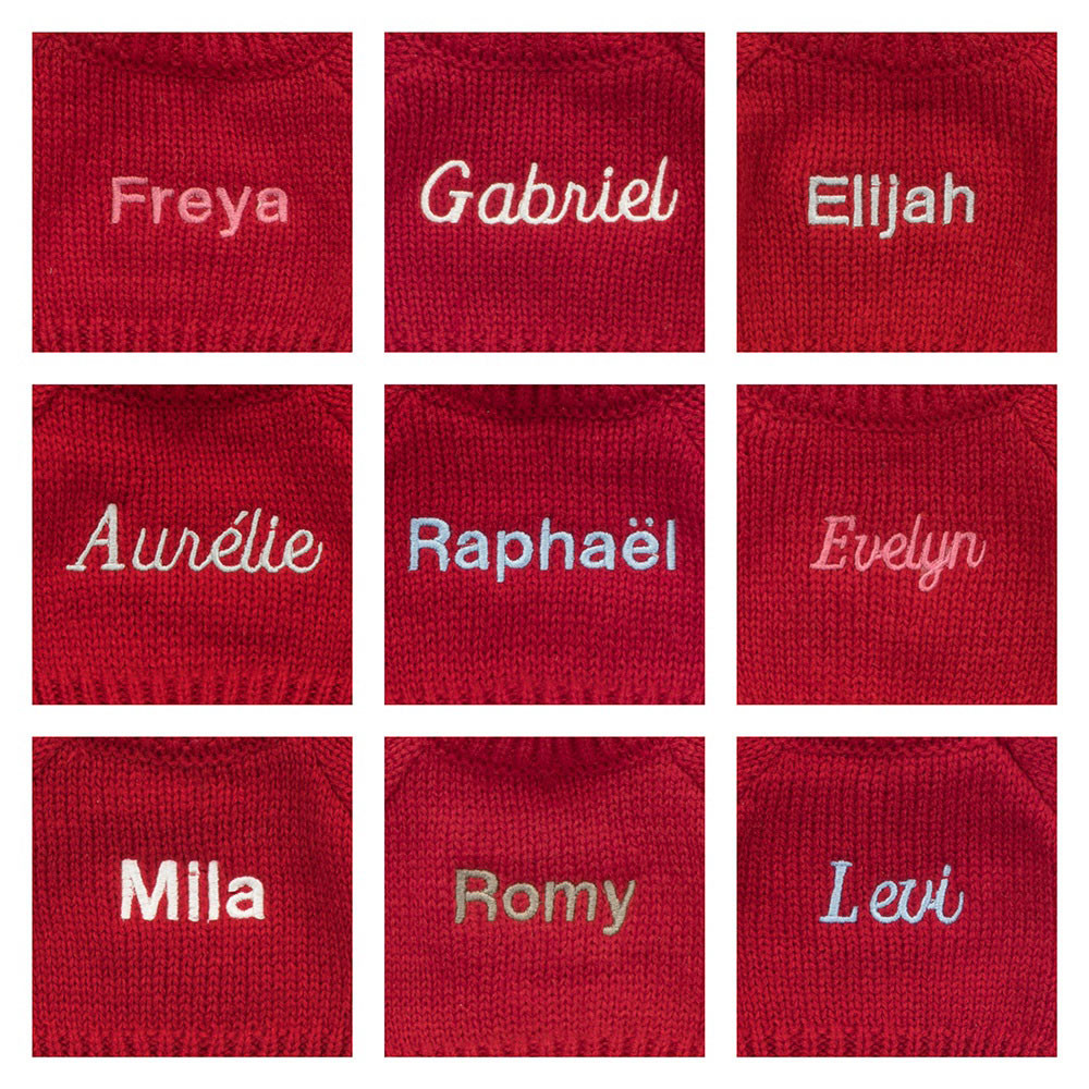 Bashful Pink Bunny with Personalized Red Jumper