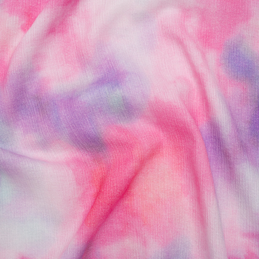 Slubbed Gauzy Cotton Woven - Pink, Lilac and Sky Blue Soft Tie Dye - Mood Exclusive Soft Sighs Print - Joann Fabrics