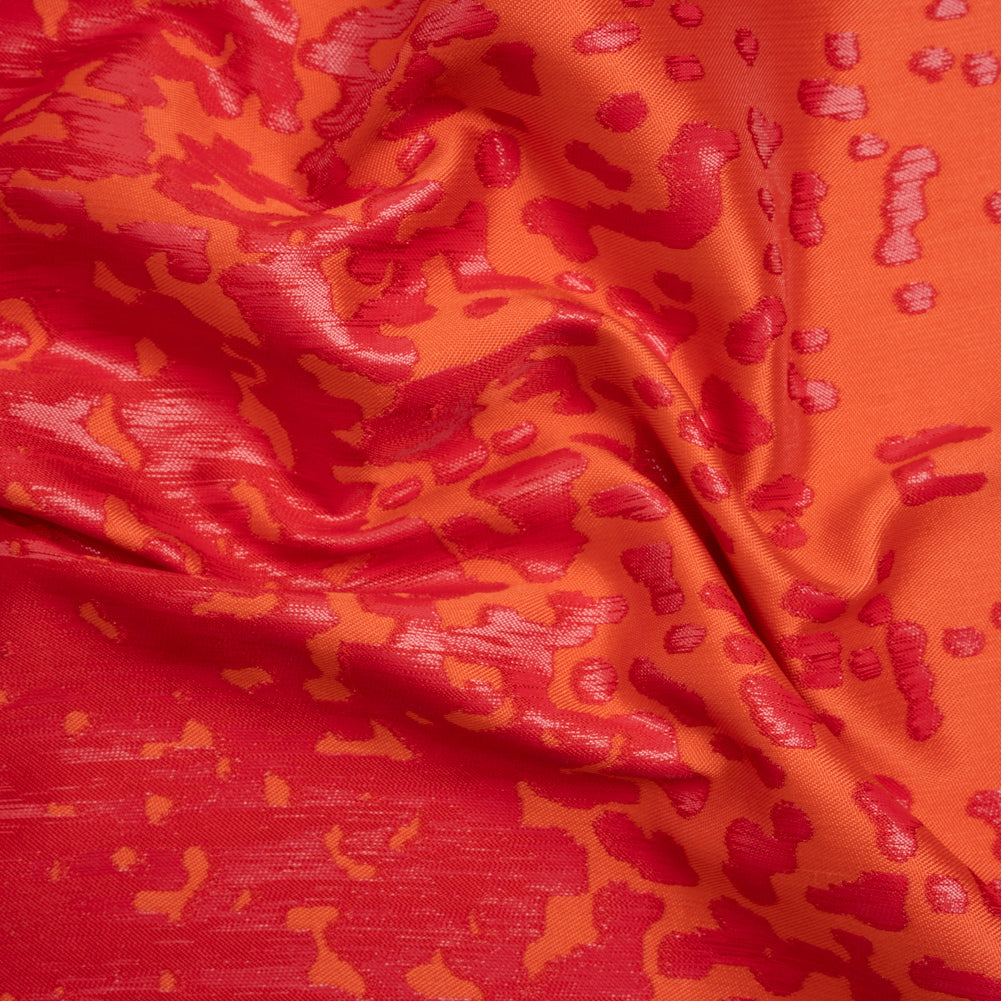 Metallic Red and Orange Spotted Gradient Luxury Brocade - Joann Fabrics