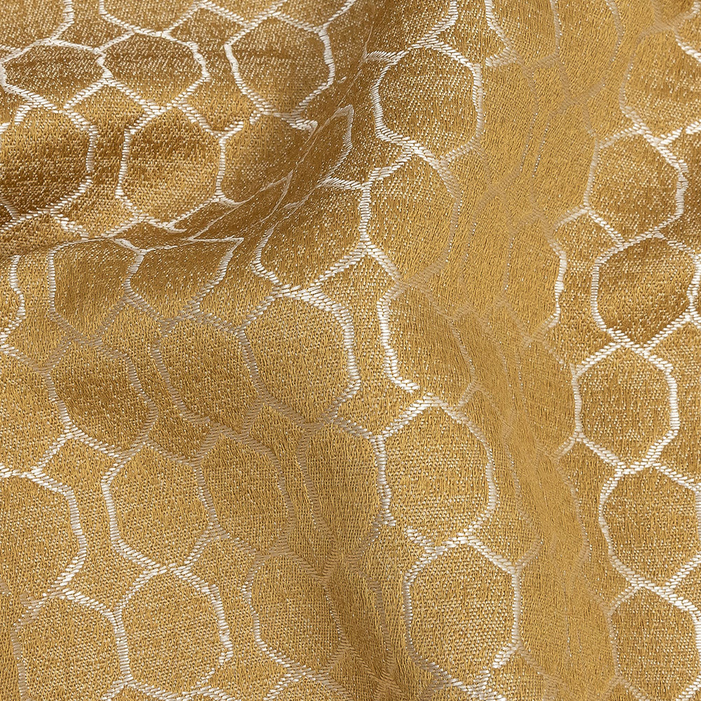 Polyester Jacquard - Sunflower Honeycombs - British Imported - Joann Fabrics