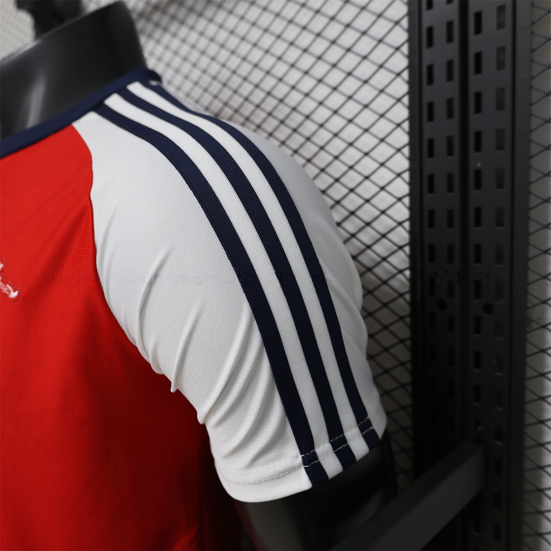 Arsenal 25-26 Red With White Casual Jersey - Player Version - UnitedFutballJersey