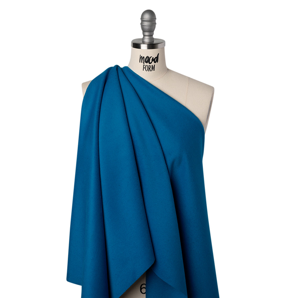 Brushed Wool Blend Coating - Azure Blue - Deadstock - Joann Fabrics