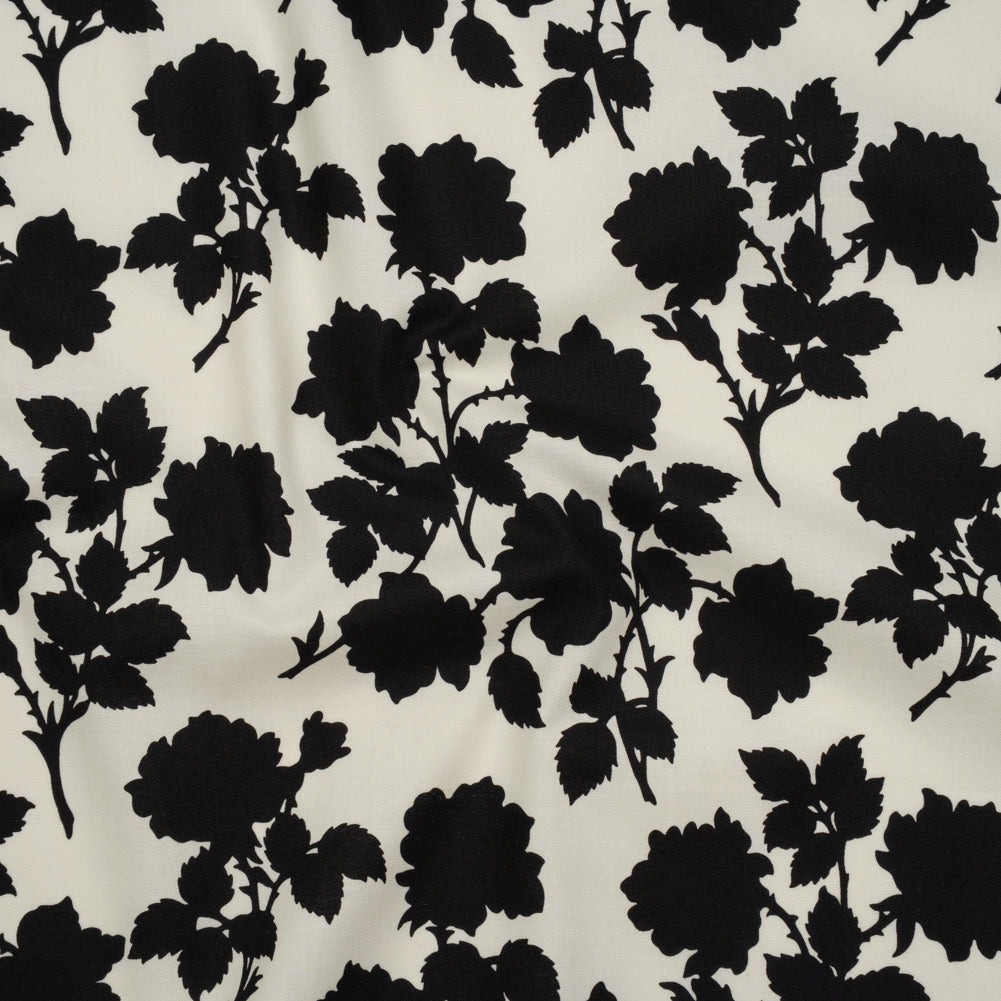 Printed Quilting Cotton by Heather Bailey for FIGO Studio - Midnight Bramble Floral Silhouettes - Pop Sugar Collection - Joann Fabrics