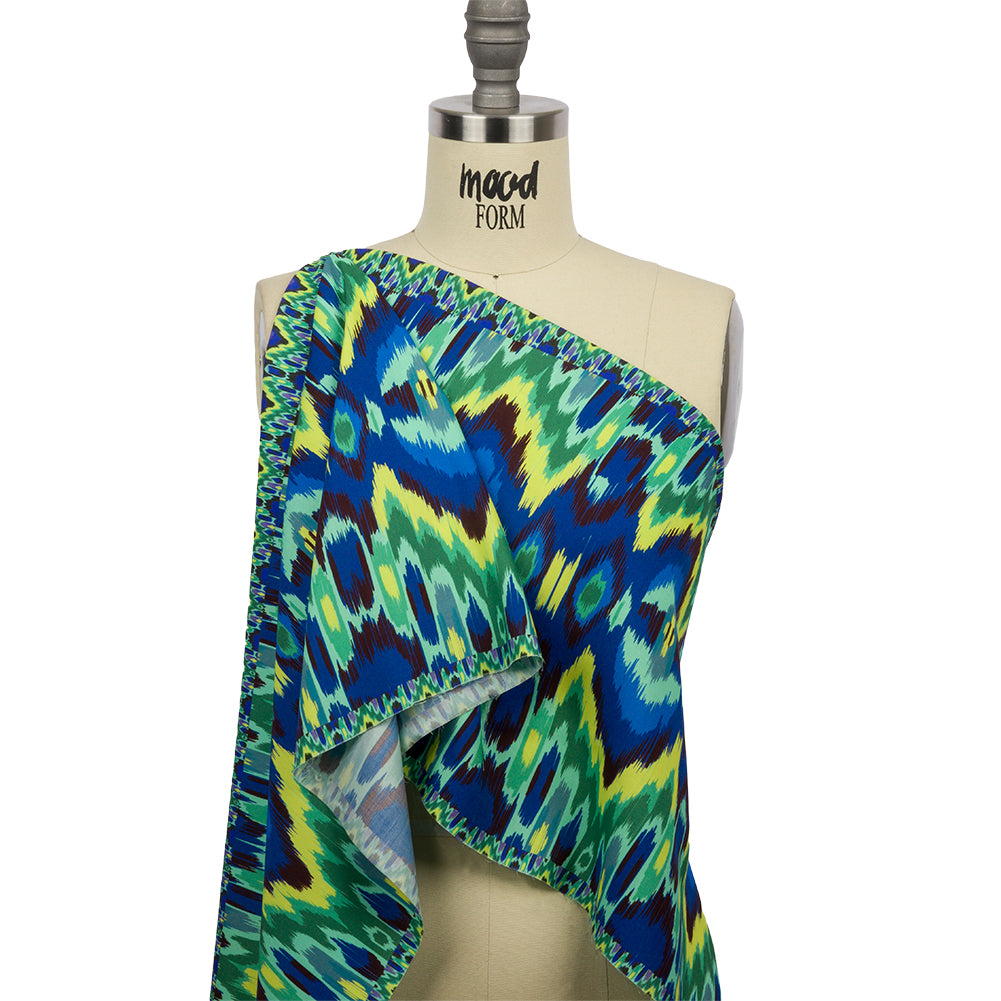 Mood Exclusive Peacock Parade Stretch Sustainable Rayon Batiste - Joann Fabrics