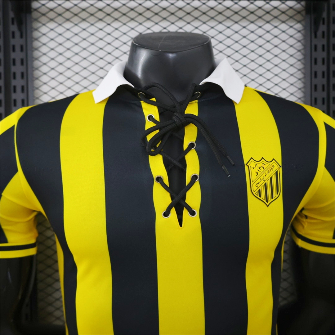Al Ittihad Jeddah United 26-27 Yellow Black Stripes Special Jersey - Player Version - UnitedFutballJersey