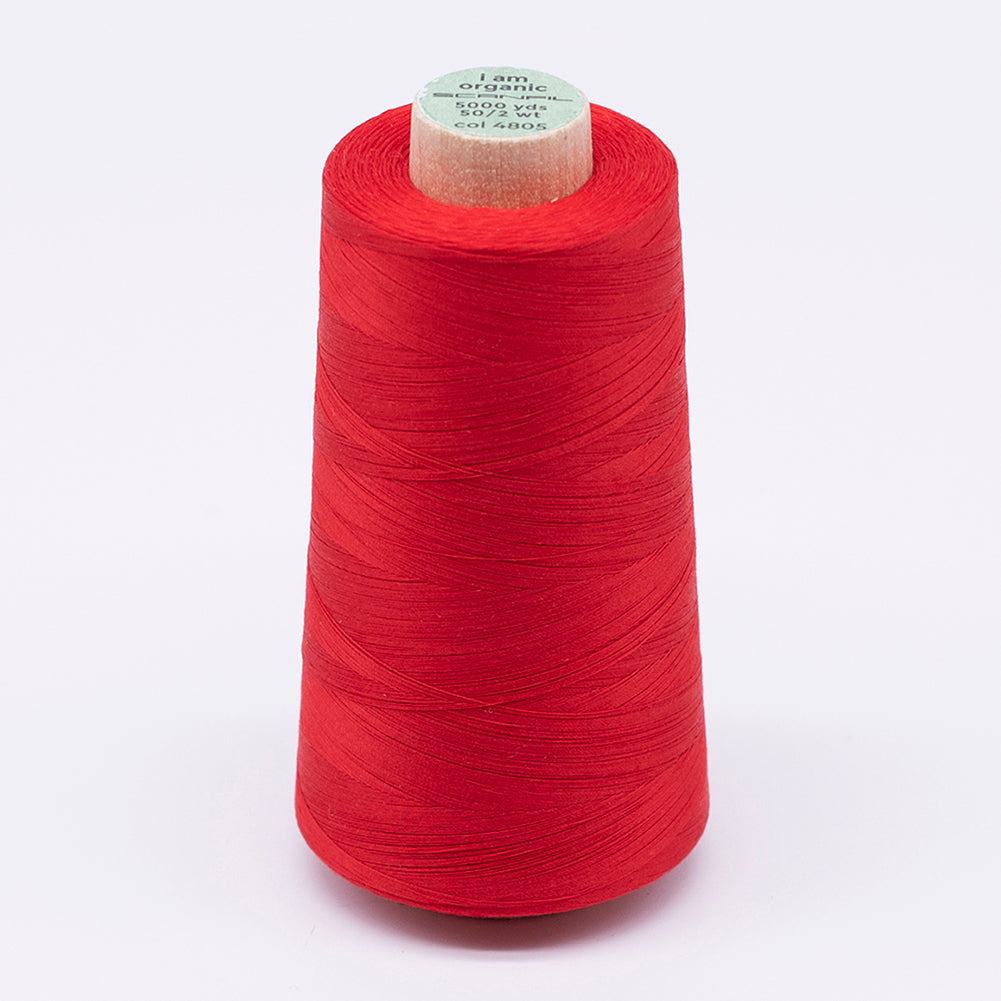 SCANFIL® 50wt Organic Pima Cotton Thread 5000 yd Cones - 4805 High Risk Red - Joann Fabrics