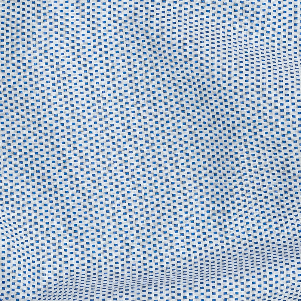 Premium Medium Blue Woven Squares Dobby Cotton Shirting - Joann Fabrics
