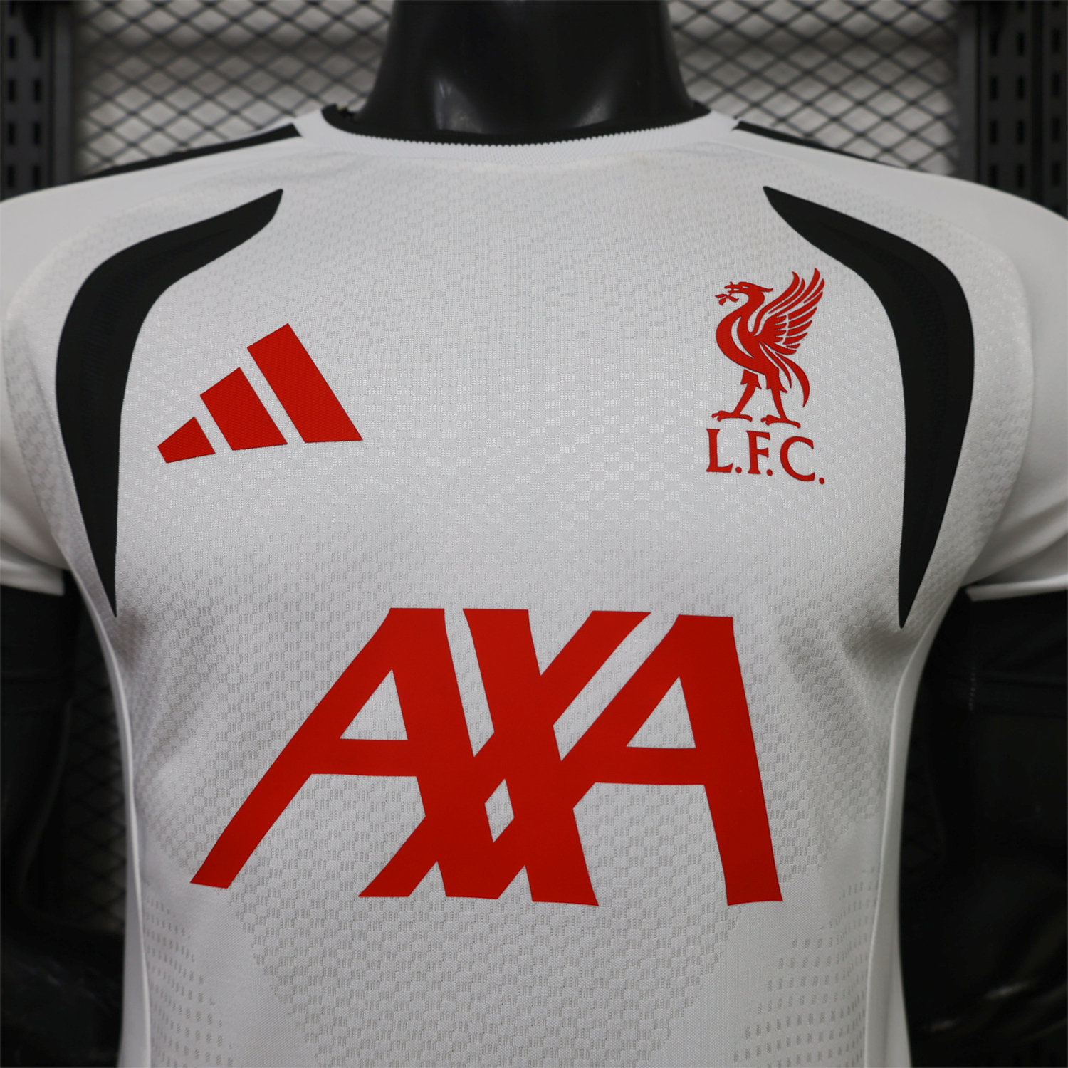Liver.pool 26-27 Black Sleeves White Training Jersey - Player Version - UnitedFutballJersey
