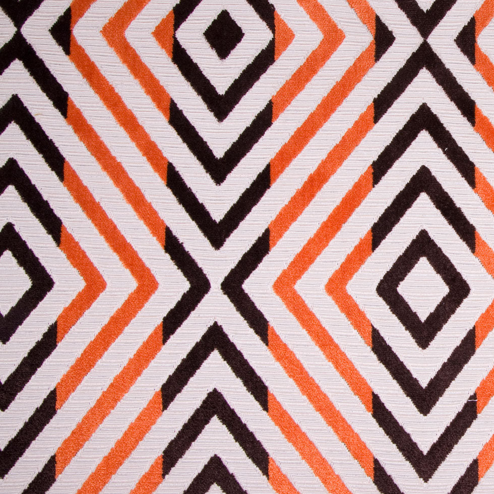 Orange/Chocolate/Beige Diamonds Chenille - Joann Fabrics