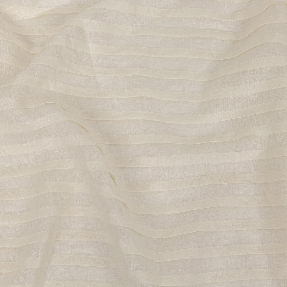 Famous Australian Designer Ivory Pintucked Pleats Linen Woven Panel - Joann Fabrics