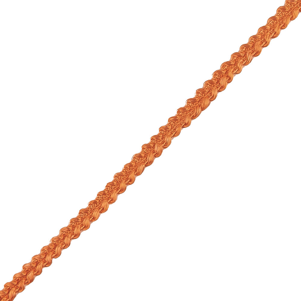 Orange Cotton Blend Braided Trim - 0.1875