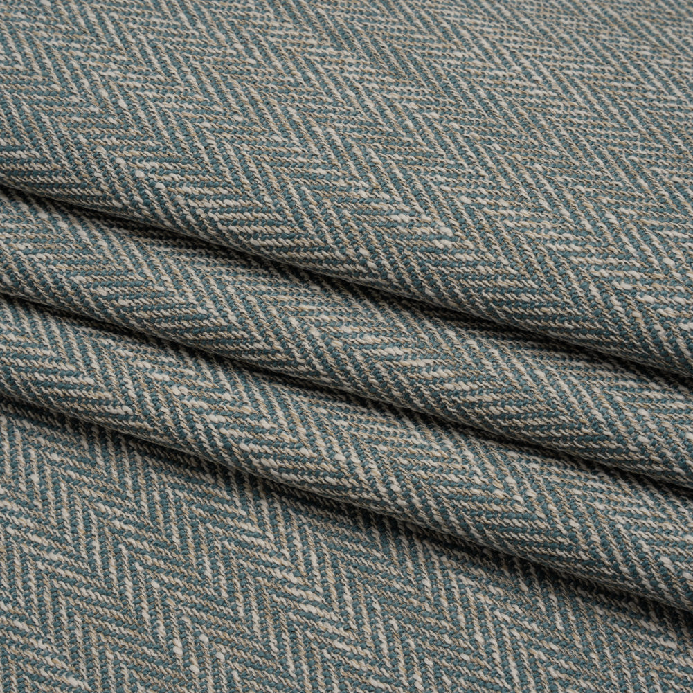 Recycled Polyester Home Decor Twill - Duckegg Herringbone - British Imported - Joann Fabrics