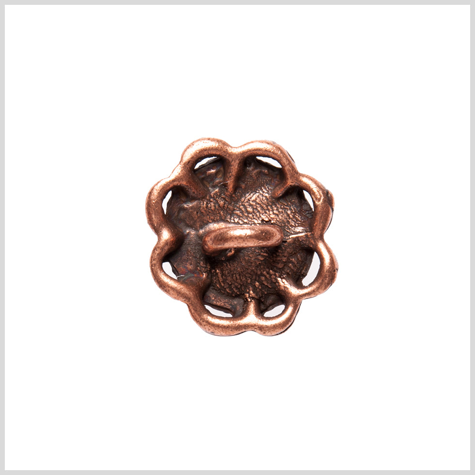 Copper/Orange Rhinestoned Metal Shank Back Button - 22L/14mm - Joann Fabrics