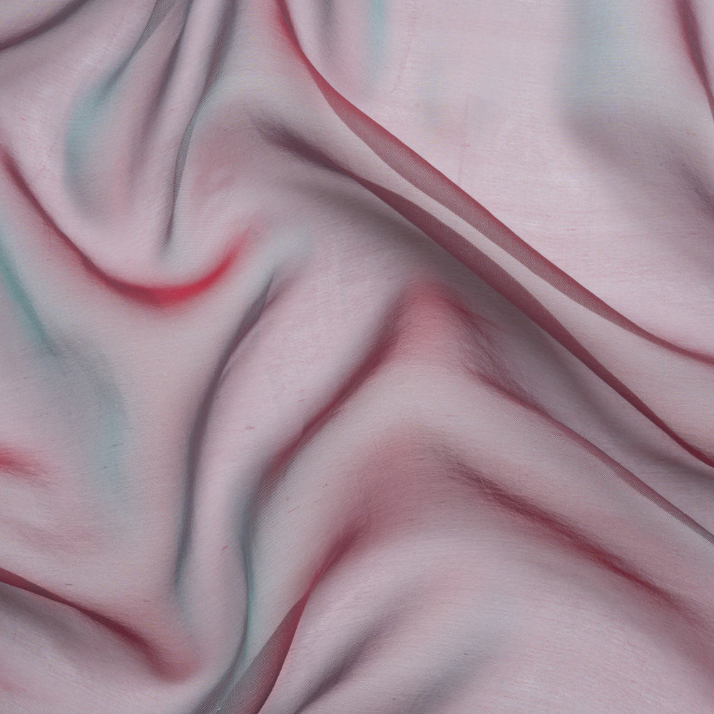 Chiffon-Like Silk Voile - Ice Blue and Berry Red Iridescent - Adelaide Collection - Joann Fabrics