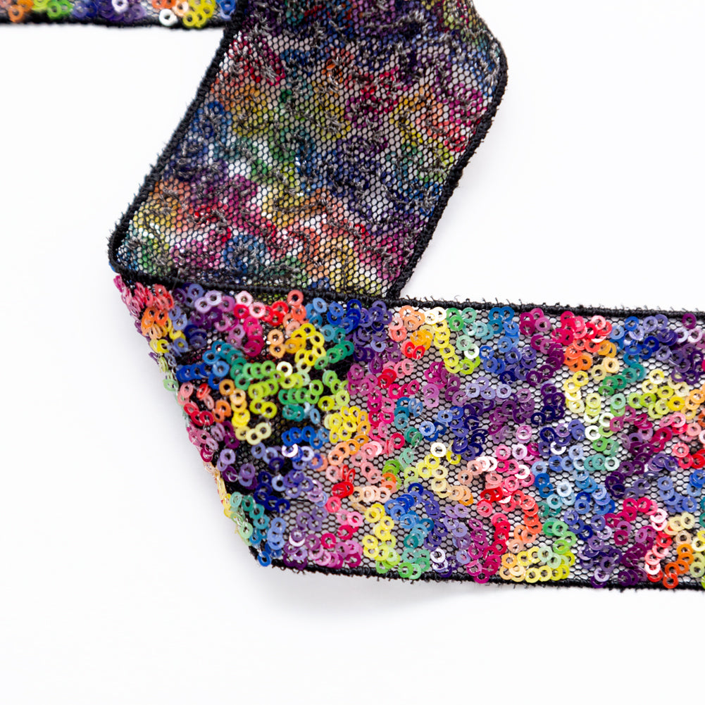 Italian Multicolor Sequin Trim - 1.375