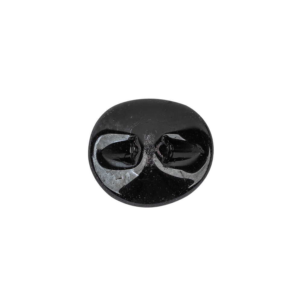 Hematite Dome Shaped Oval Self Back Button - 28L/18mm - Joann Fabrics