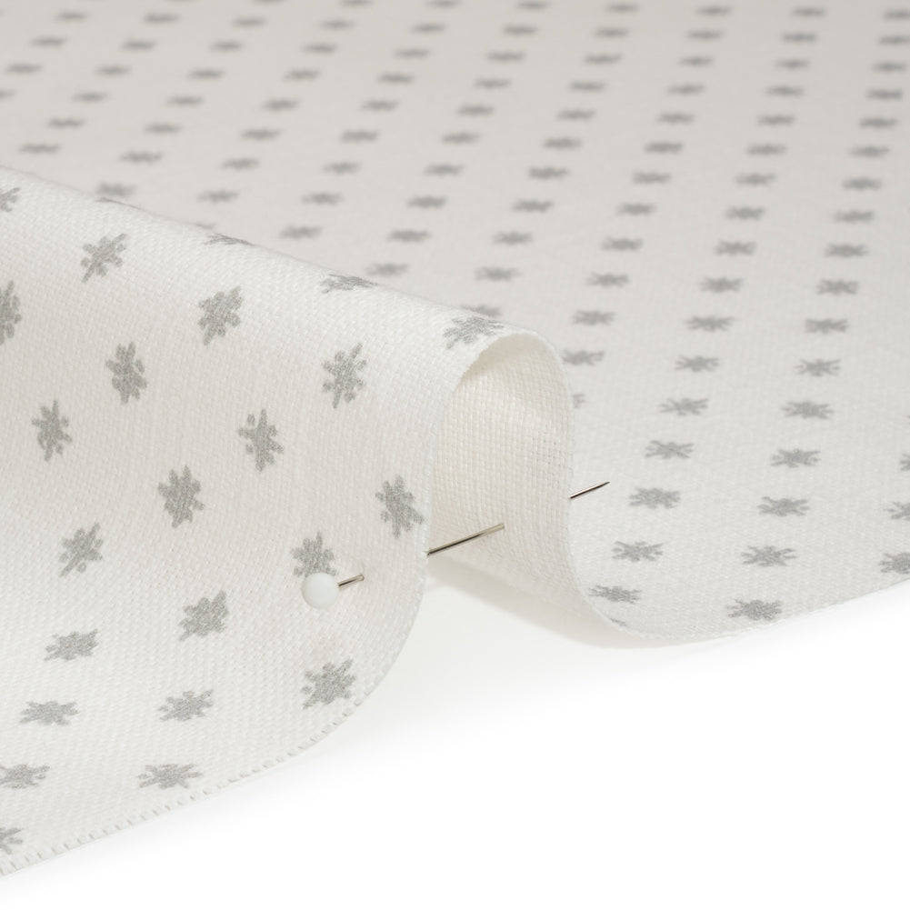 Slubbed Cotton Canvas Print - Silver Little Stars - British Imported - Joann Fabrics