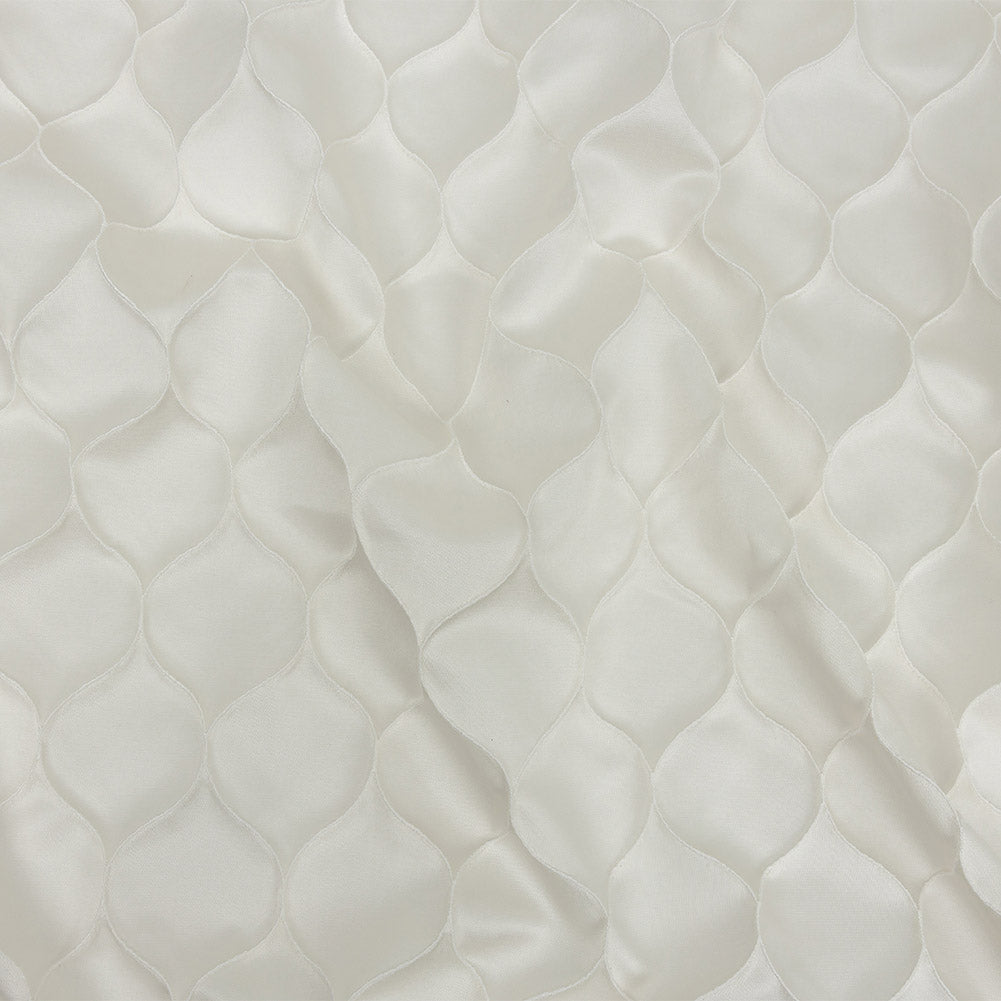 Satin-Faced Drapery Jacquard - Ivory Ogees - British Imported - Joann Fabrics