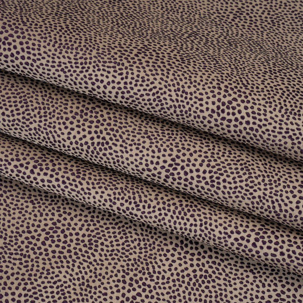 Recycled Polyester Jacquard - Aubergine Little All-Over Spots - British Imported - Joann Fabrics