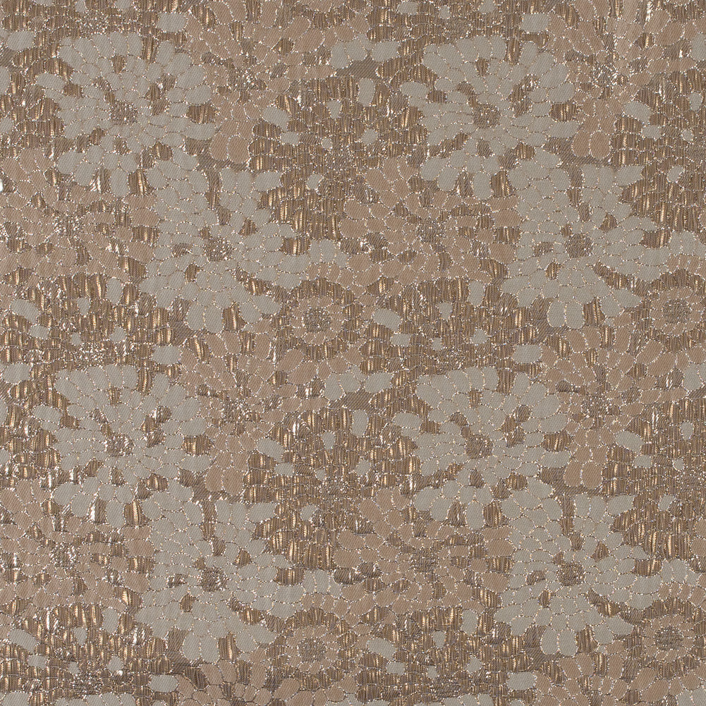 Metallic Gold and Sun Kiss Beige Floral Brocade - Joann Fabrics