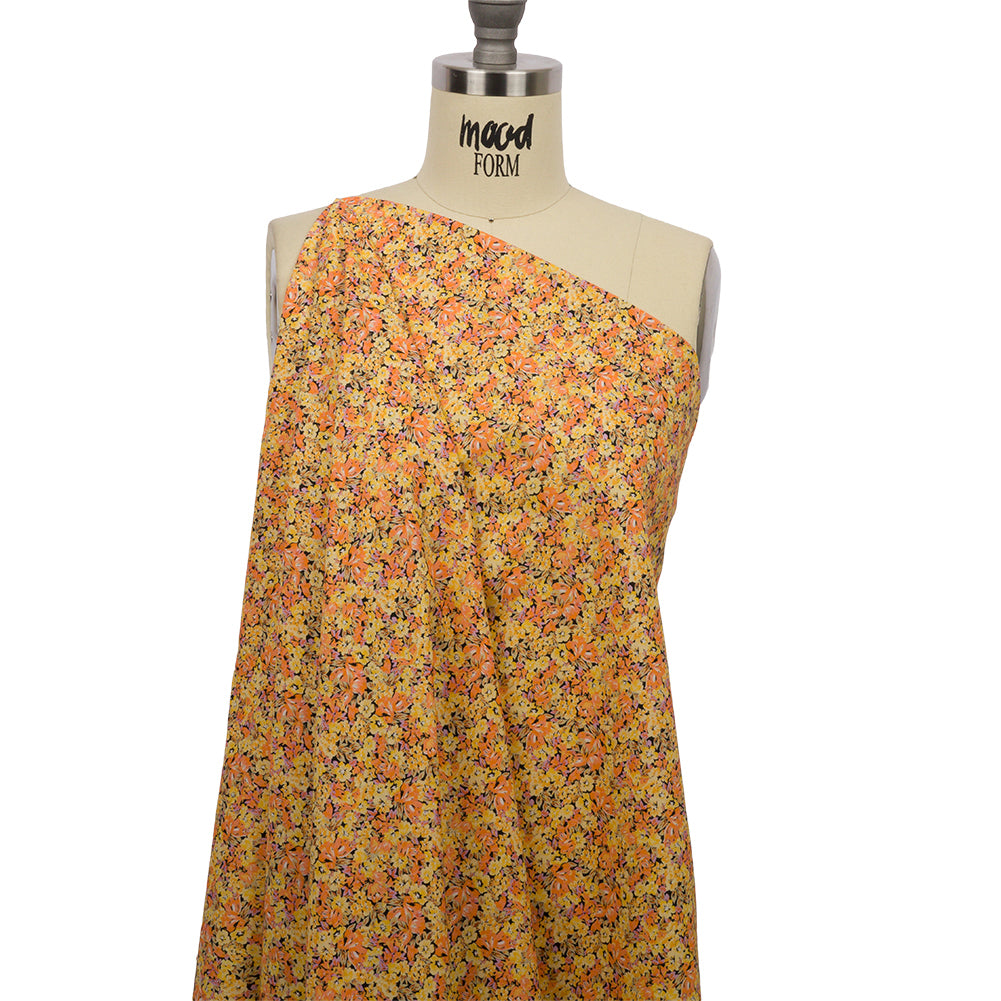 Cotton Voile - Yellow and Orange Floral - Titania's Dream Print - Mood Exclusive Secret Garden Collection - Joann Fabrics