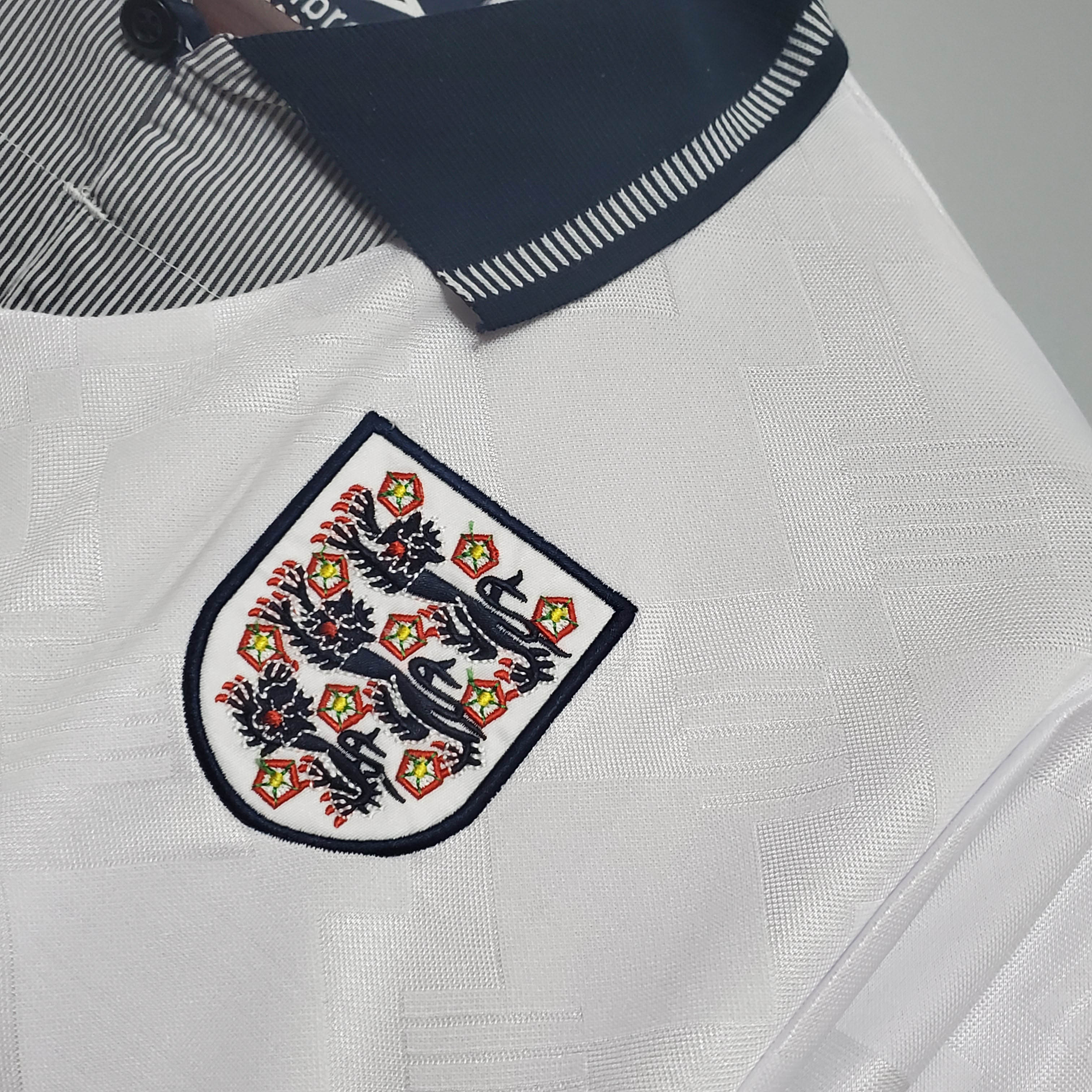 1990 Retro England Home Soccer Jersey 1:1 Thai Quality